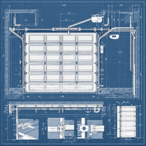 garage door system blueprint for design