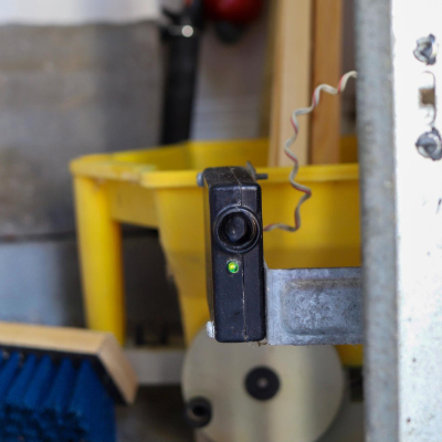 Garage door photo eye safety sensors