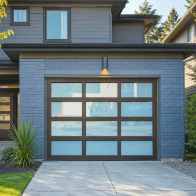 Garage door windows
