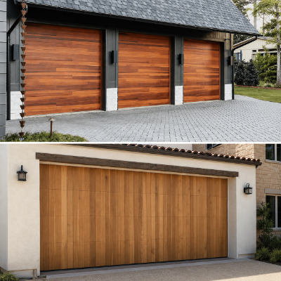 Illustration of horizontal and vertical wood grain directions on panels